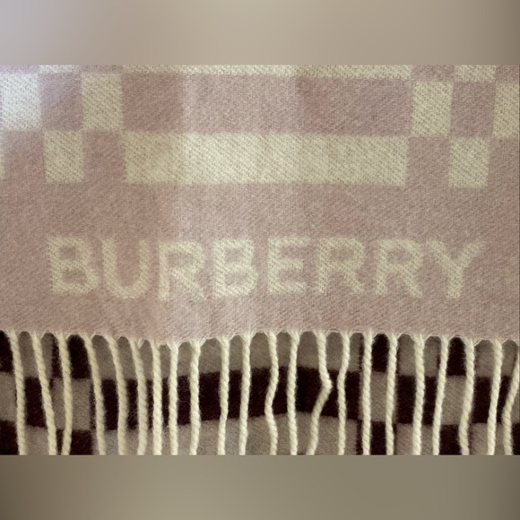 Burberry OMBRE CASHMERE CHECK JACQUARD SCARF 79”x 18” MADE IN ITALY VGC! - Picture 5 of 13